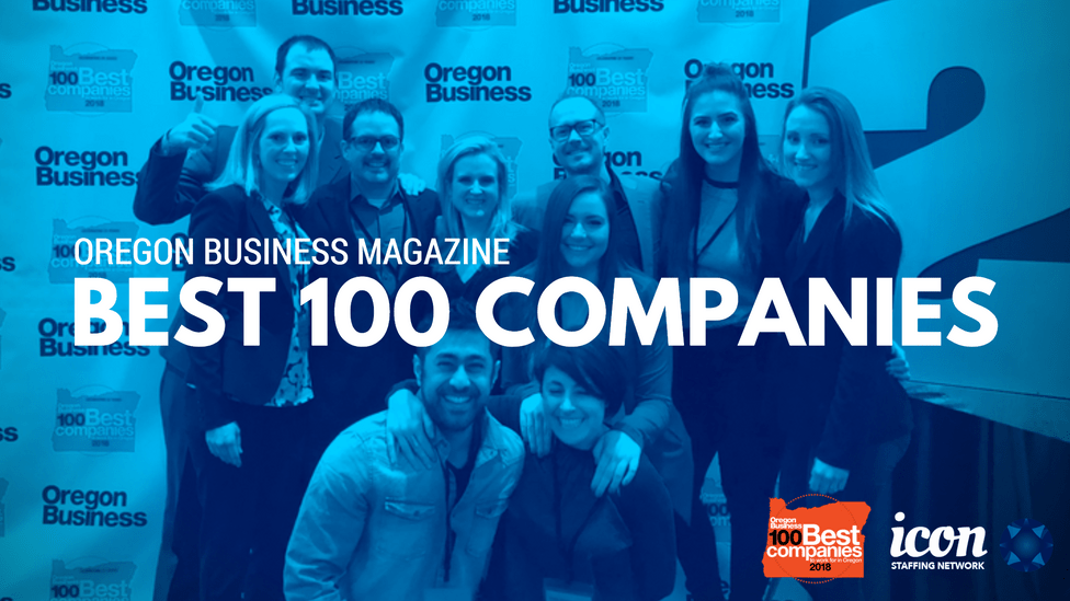 Oregon business magazine best 100 companies ICON Staffing Network